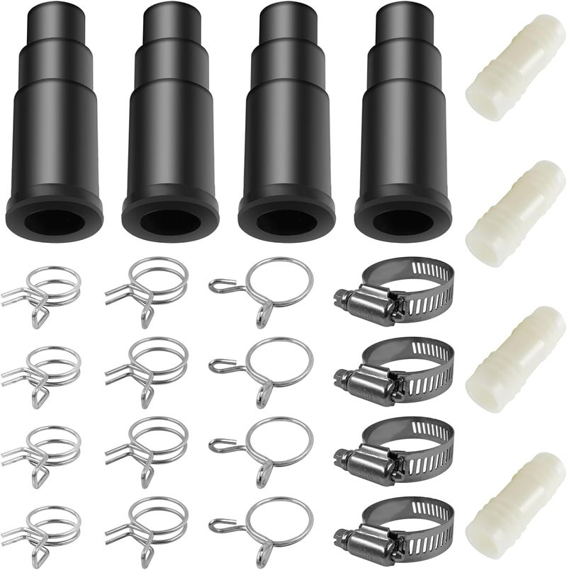 Iffitya 4 Set Dishwasher Connector Kit - Dishwasher Drain Hose Adapter with Inlet Connector, Hose Clamp, and Spring Clamps - Dishwasher Drain Connector Compatible with InSinkErator Garbage Disposals DWC-00 - Image 1